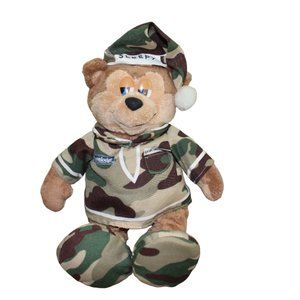 Travelodge Hotel US Army Sleepy Teddy Bear Plush Stuffed Animal Camo Toy 13" HTF
